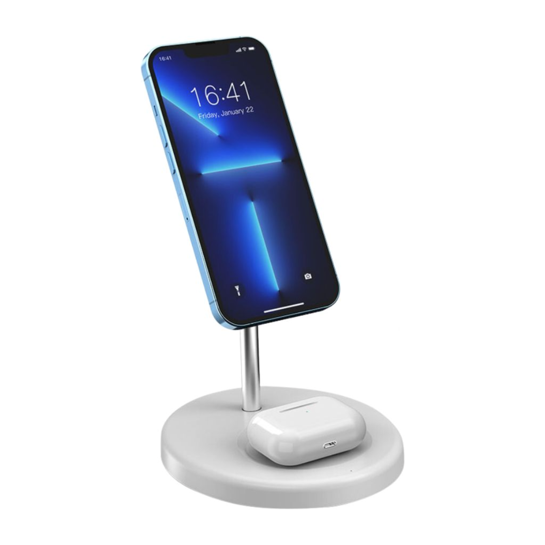 Magnetic Fast Wireless Charger for iPhone 15 and AirPods - 15W Charging - Stylish Stand